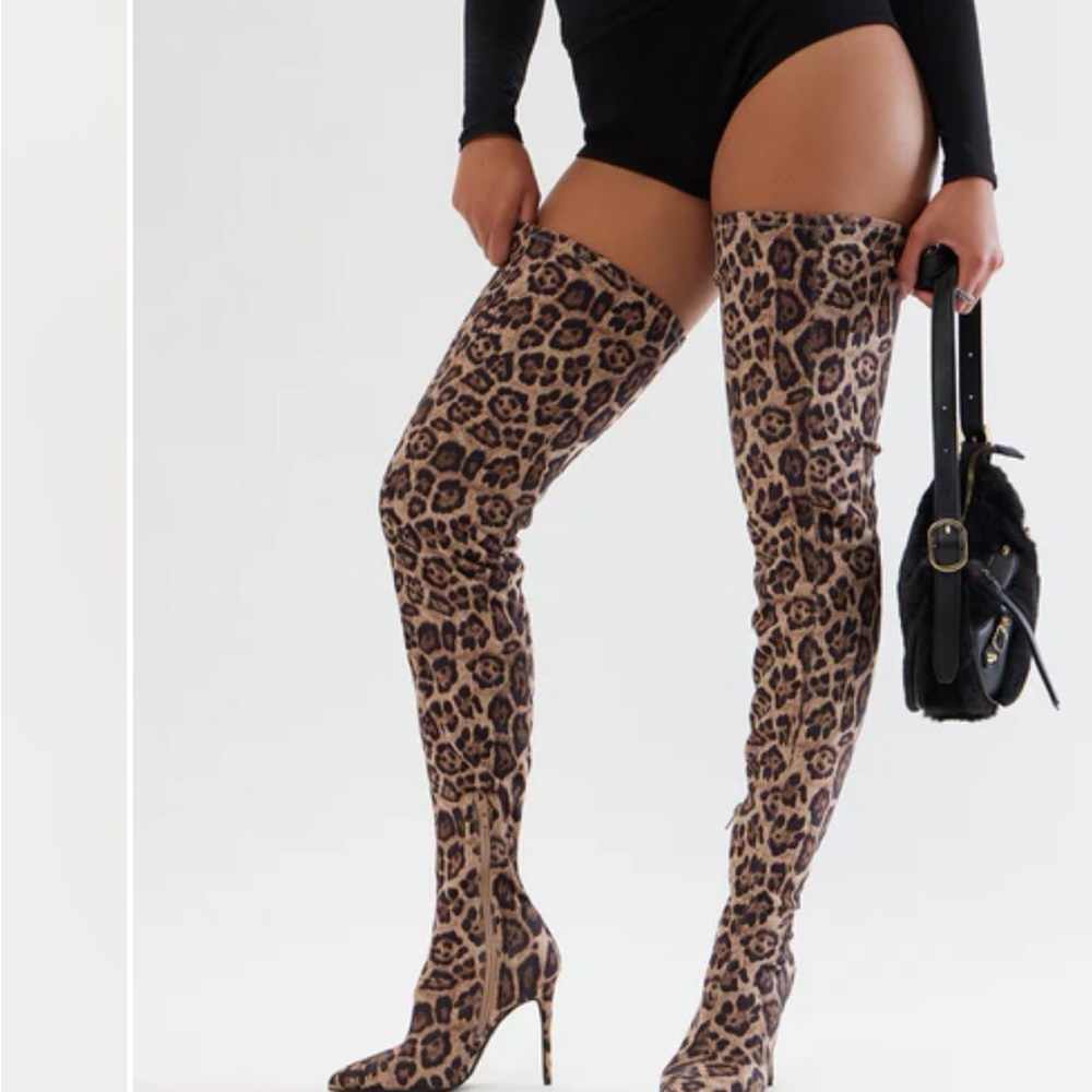 Leopard Print Ankle Boots